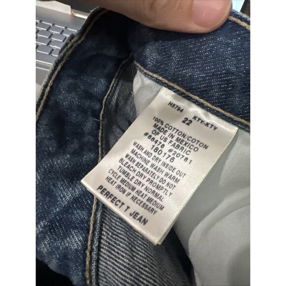Y2K VTG Tommy Hilfiger Women’s Size 22 Perfect T Jeans Plus Straight Leg Star - Picture 9 of 9